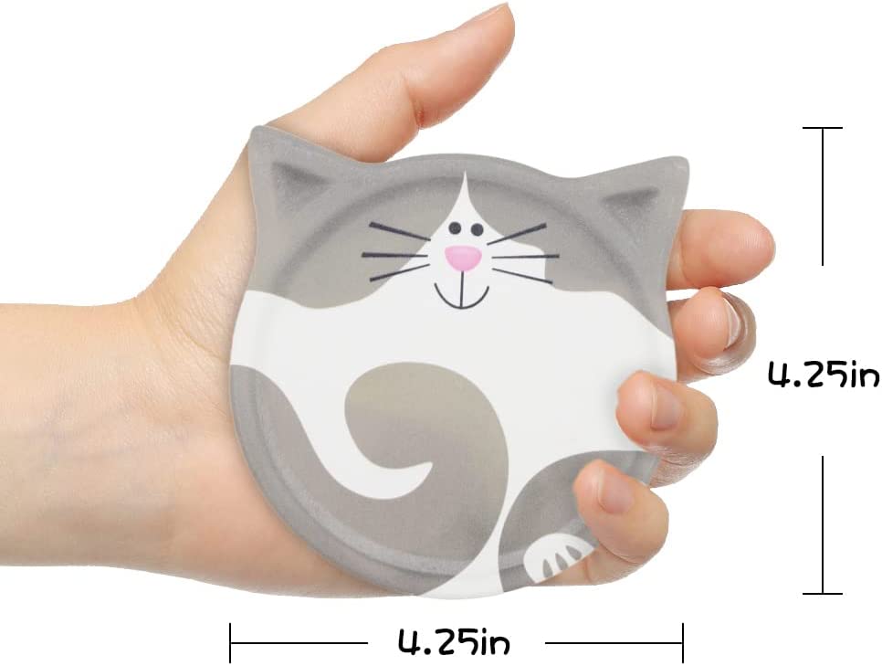 Cat Shaped Ceramic Coasters Set of 4