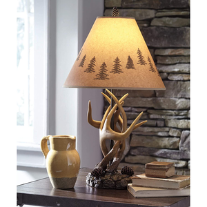 Signature Design by Ashley - Derek Antler Table Lamp - Mountain Style Shades - Rustic