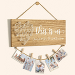 This Is Us Family Picture Frame Wood Hanging Photo Holder