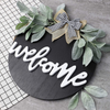 Welcome Sign for Front Door Round Wood Welcome Sign