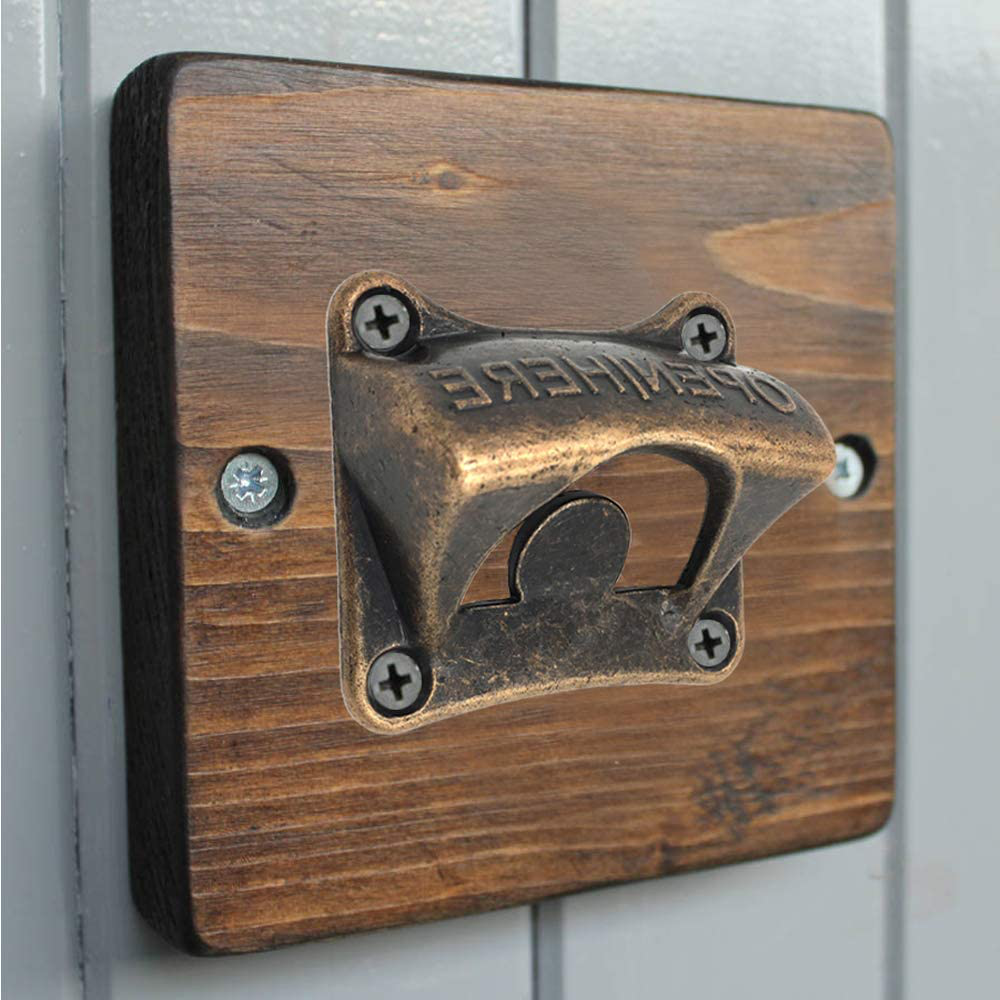 Wall Mount Bottle Opener, 2 PACK Vintage Style Wall Mounted