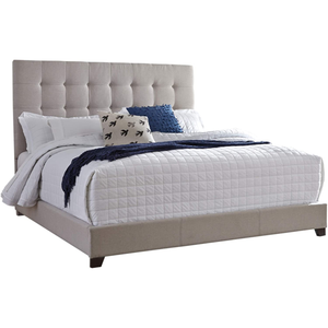 Upholstered Bed Contemporary Checker Style