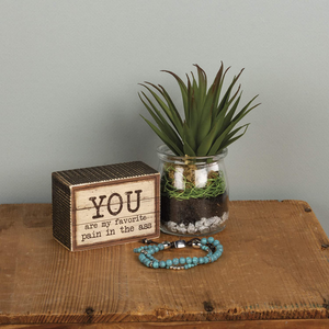 Primitives by Kathy You are My Favorite Pain Rustic Box Decorative Sign, 3.5 x 2.5-Inches
