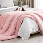 Fluffy Plush Faux Fur Weighted Blanket