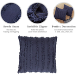 Throw Pillow Covers 18x18 Inch Decorative Boho Cotton Linen, Set of 2