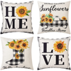 Home Love Farmhouse Decoration Throw Pillow Cover, 18x18Inch - Set of 4