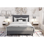 Upholstered Bed with Chic Design - Queen