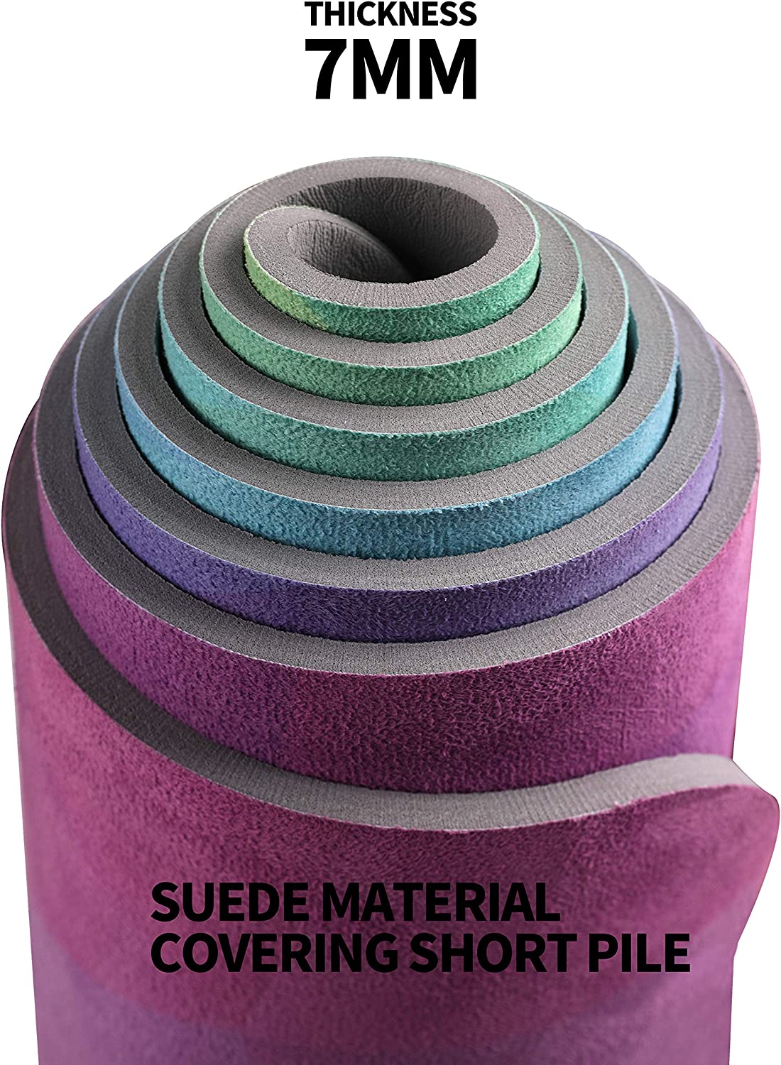 Suede Yoga Mats with Carrying Strap