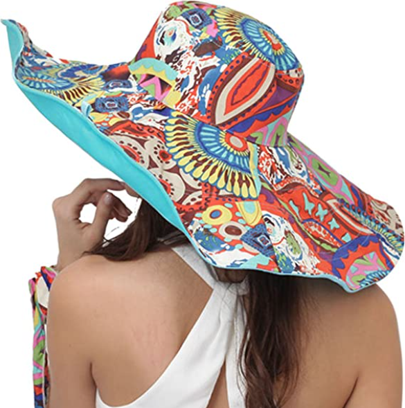 Women's Floppy Reversible Travel Beach Hat